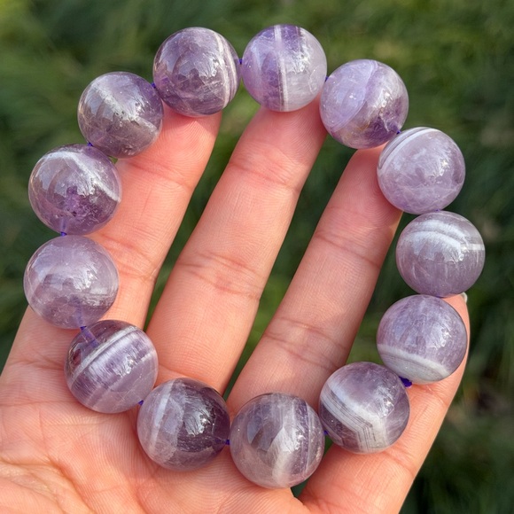 17mm chunky dream amethyst bracelet 1193 - Picture 7 of 9
